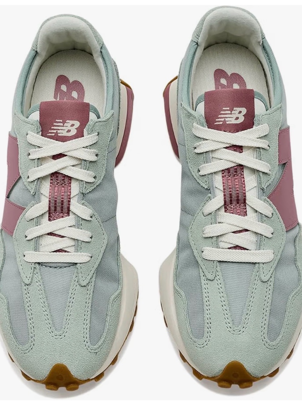 New Balance Women's Mint Green and Mauve Casual Retro Sneakers